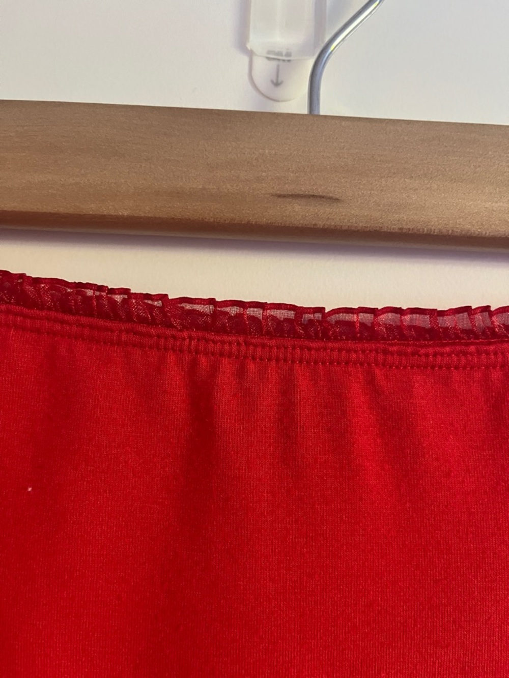 Red Midi Drawstring Skirt - Picture 3 of 5